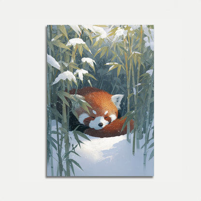 Red Panda in Winter Poster