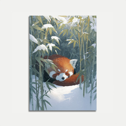 Red Panda in Winter Poster