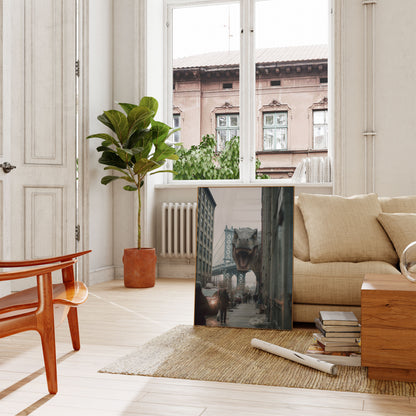 Urban Dinosaur Manhattan Bridge Poster