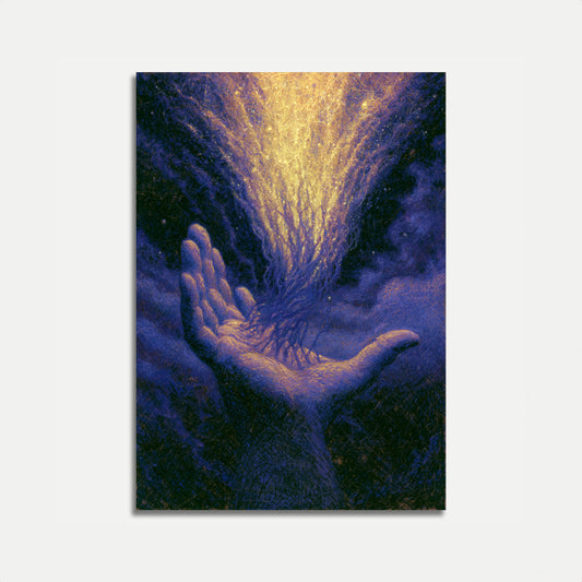 Luce Divina Attraverso le Mani Poster