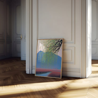 Affiche Paysage de la Montagne du Saule Pleureur