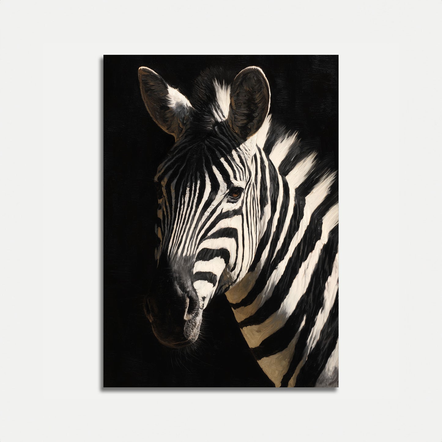 Elegant Zebra Black and White Poster
