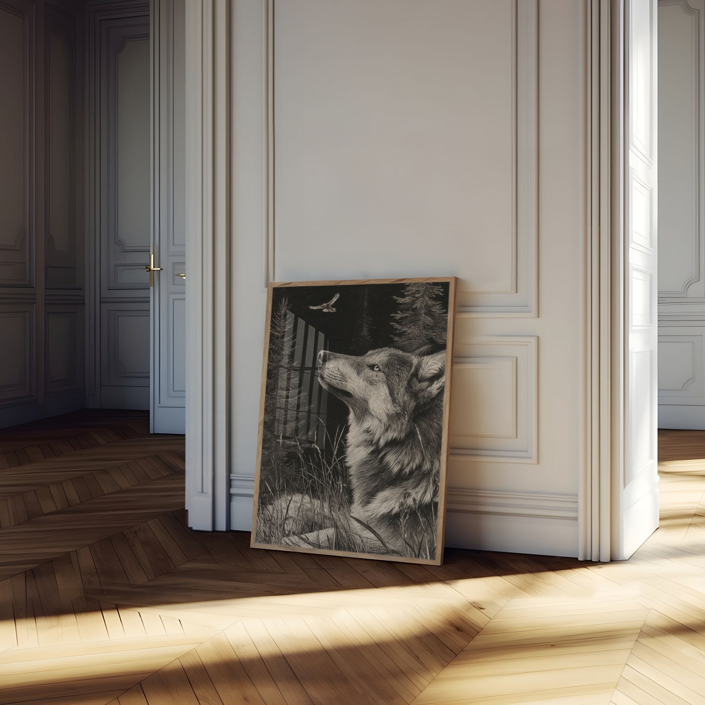 Wilderness Wolf Gaze Poster