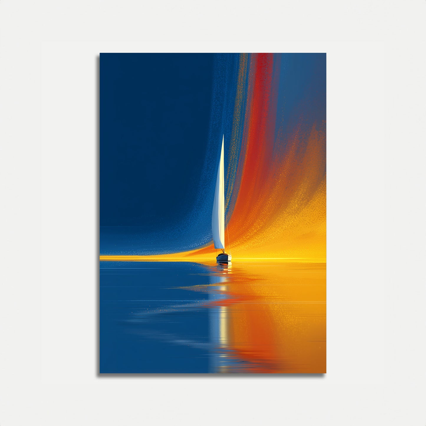 Cartel de Serenidad al Atardecer en Velero