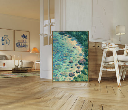 Tropical River Paradise Poster