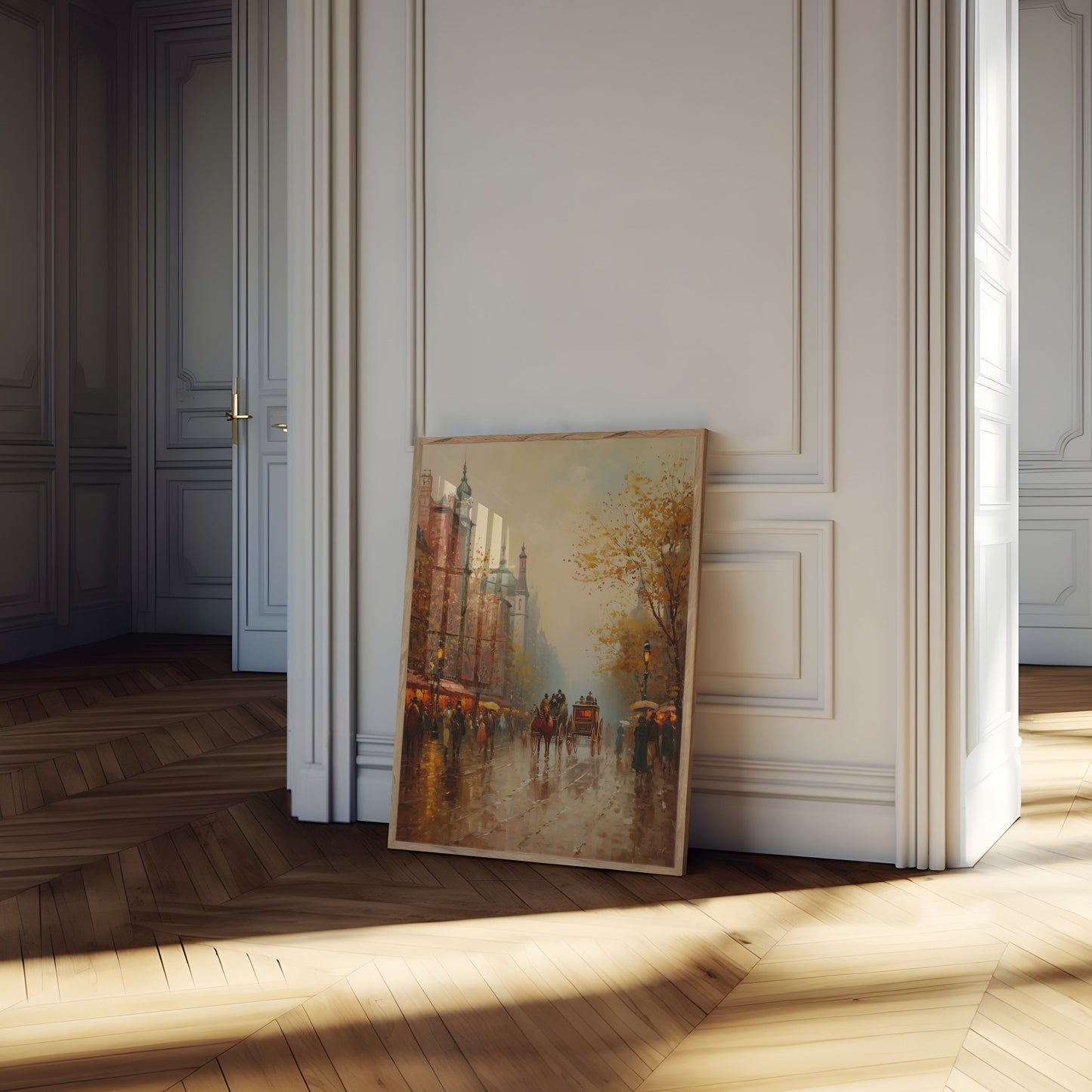 Autumn in Old City Poster