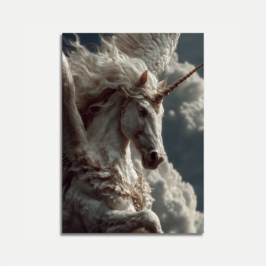 Ethereal Unicorn Cloud Poster