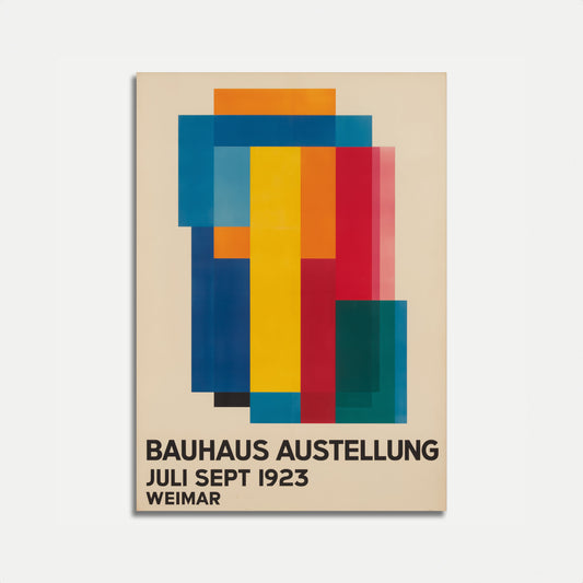 Bauhaus Exhibition Geometric Poster
