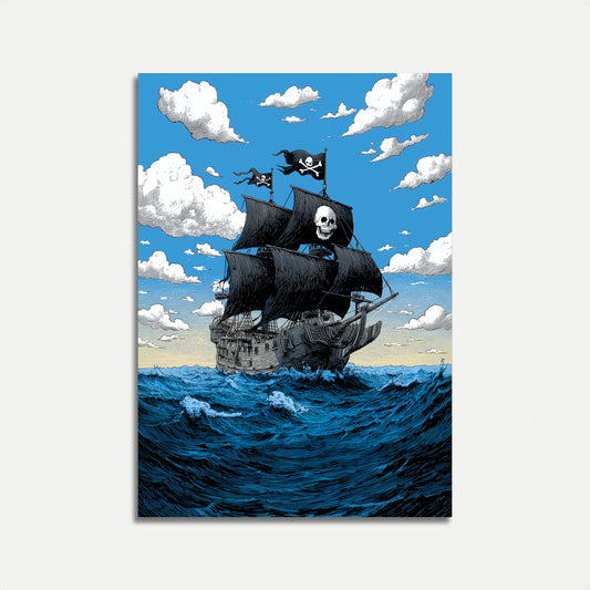 Dark Seas Pirate Ship Poster
