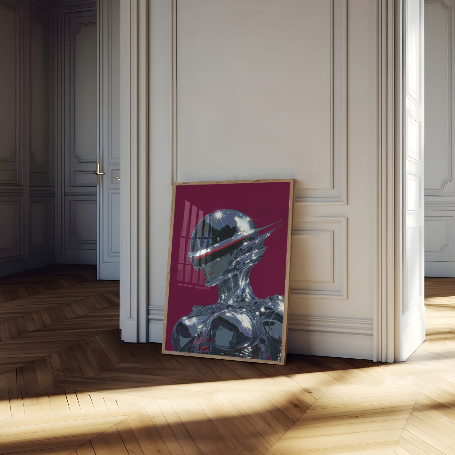 Chromatic Cybernetic Goddess Poster