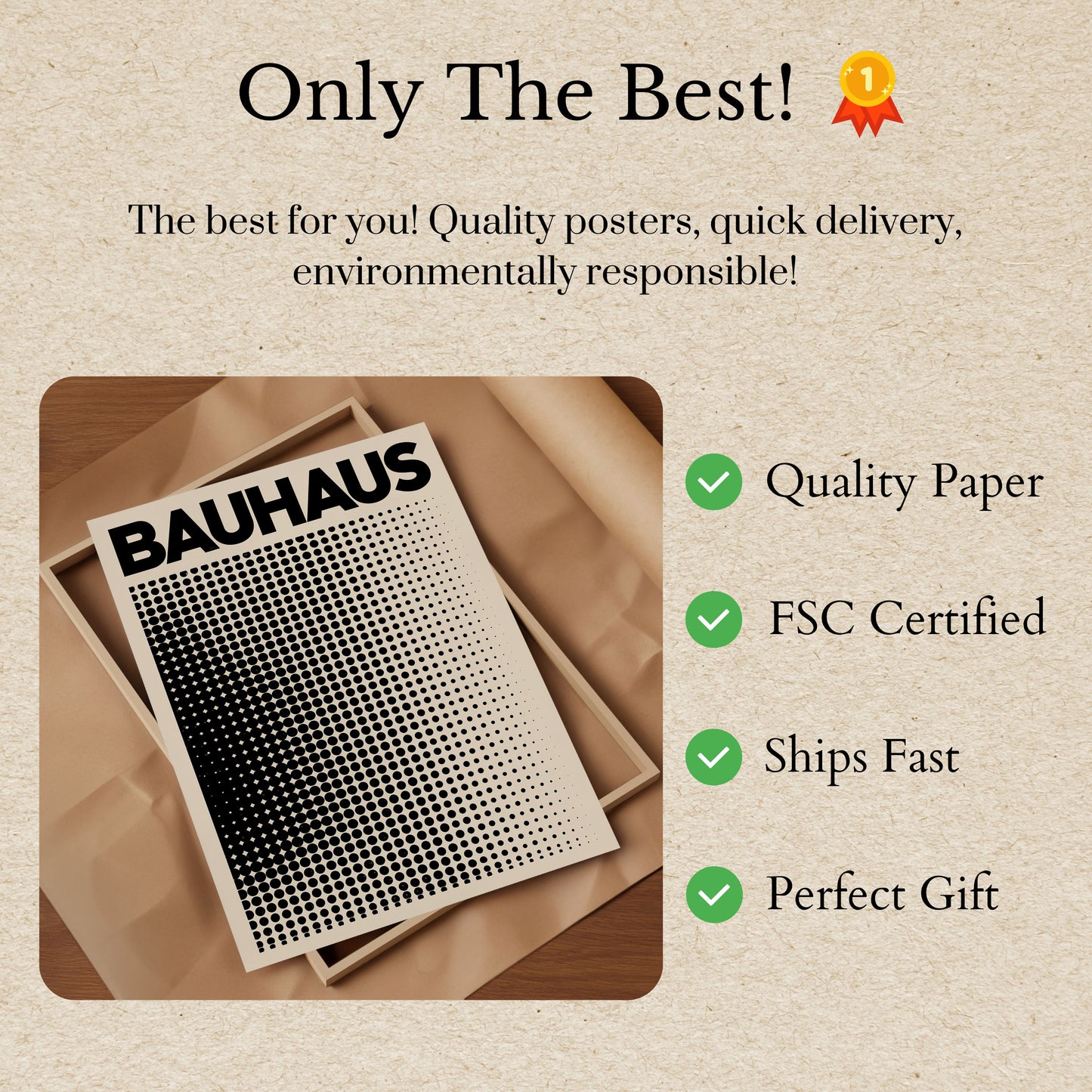 Bauhaus geometrisk halvtone plakat