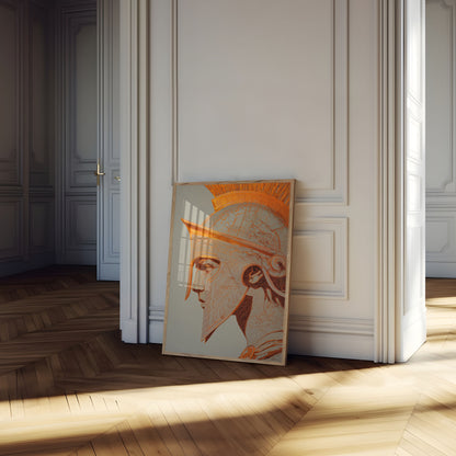 Profil Plakátu Starověkého Válečnického Přilby