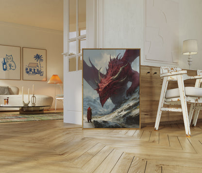 Red Dragon Mountain Guardian Poster