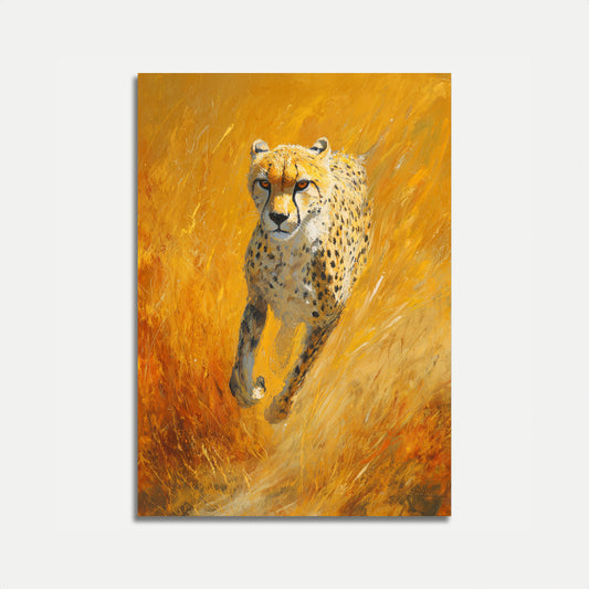 Cartaz de Guepardo Correndo pela Savana Dourada