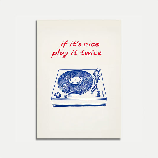 Vintage Record Player Poster