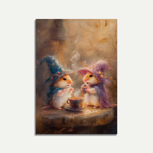 Magical Wizard Hamsters Coffee Poster