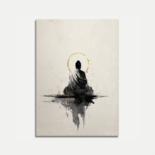 Meditation im goldenen Licht Poster