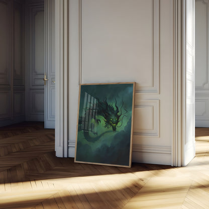 Emerald Dragon Nightmare Poster