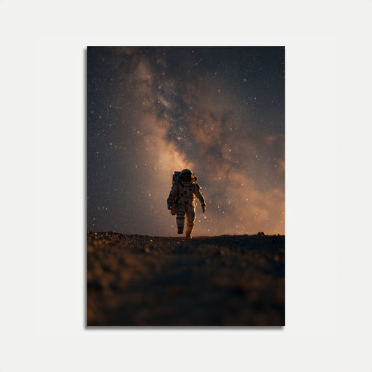 Lone Astronaut Milky Way Poster