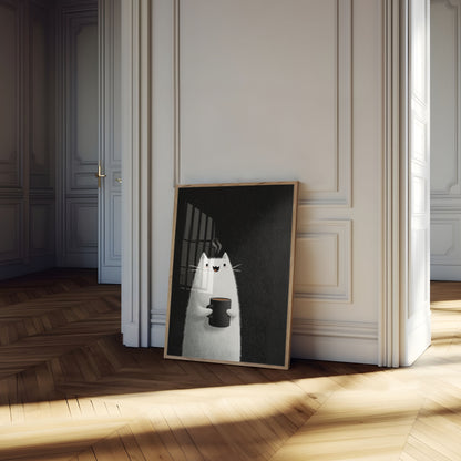 Happy Cat Coffee Morning Poster