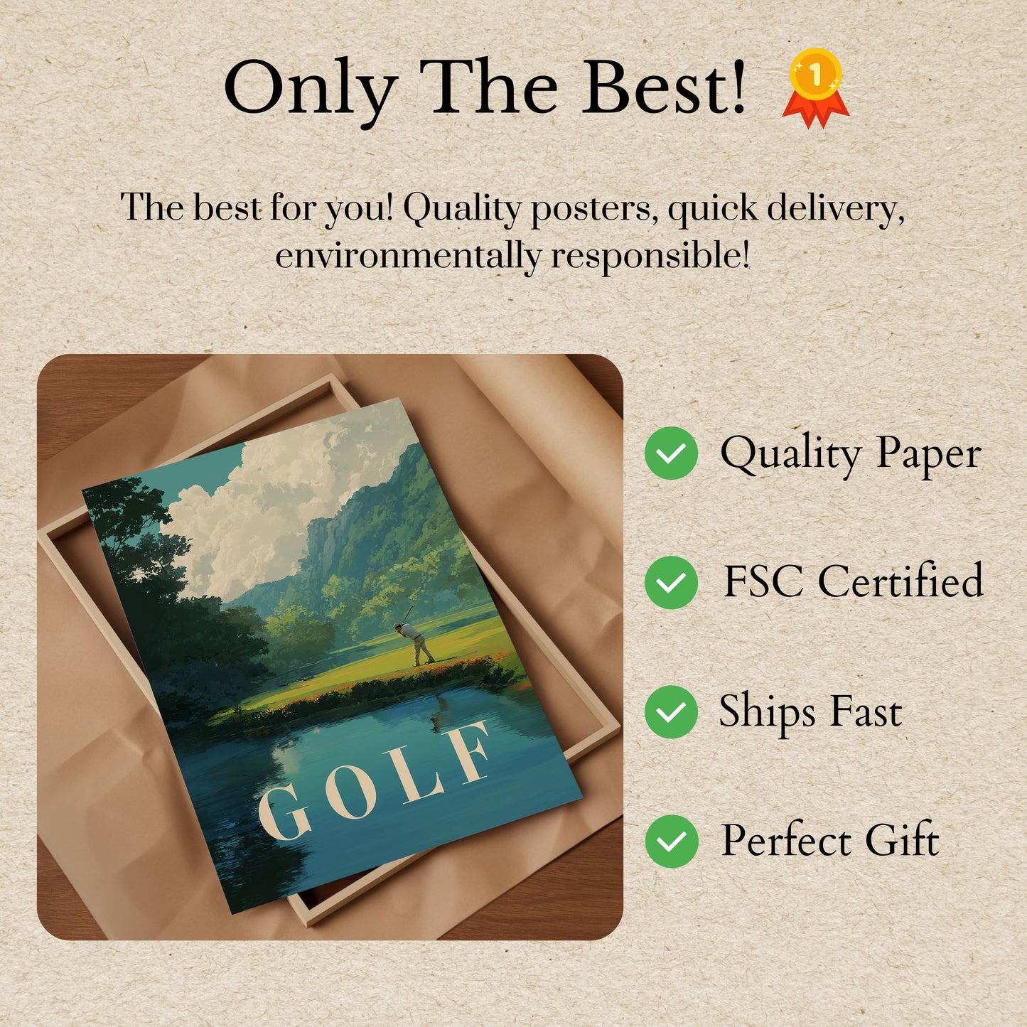 Tranquil Golfing Landscape Poster