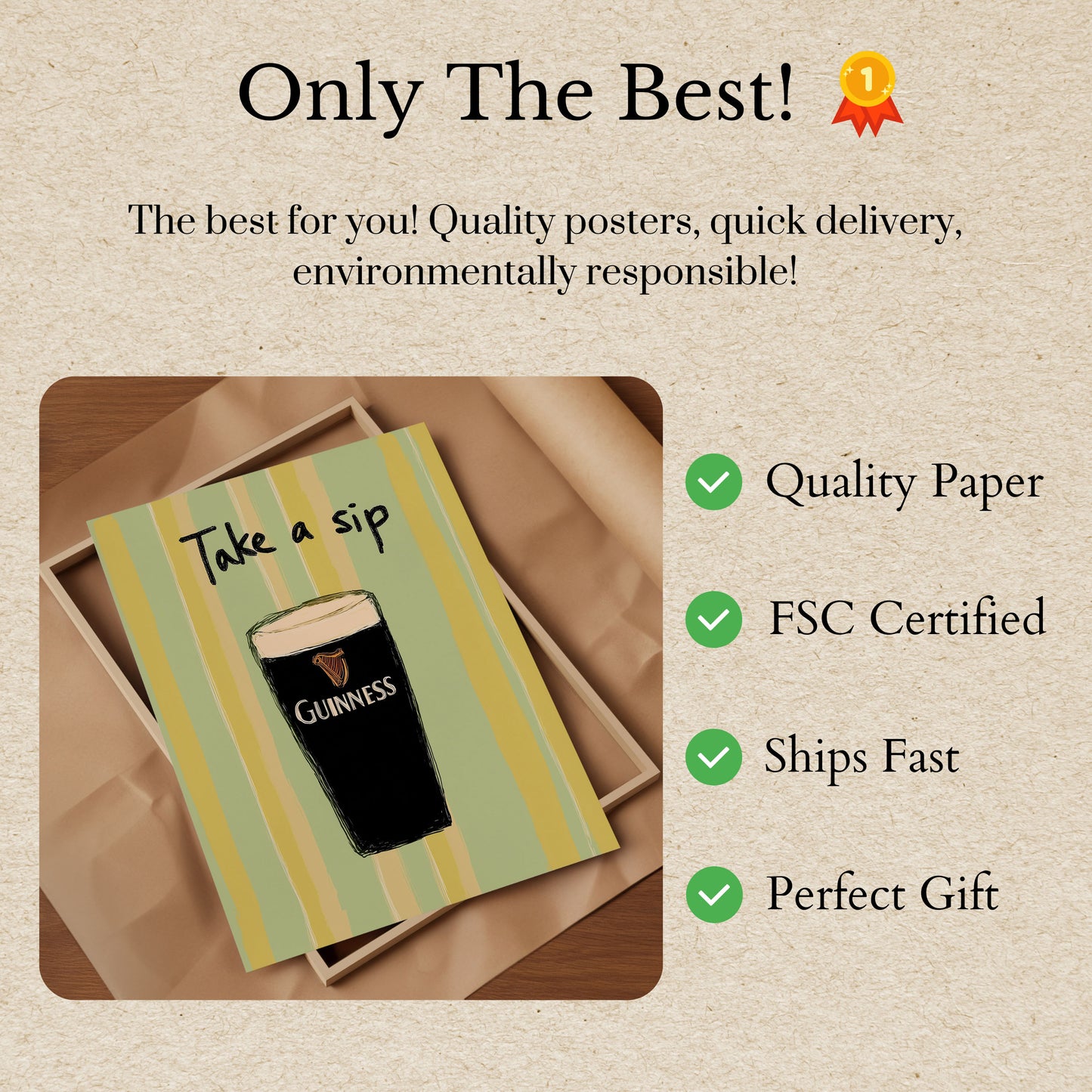 Classic Guinness Take a Sip Poster