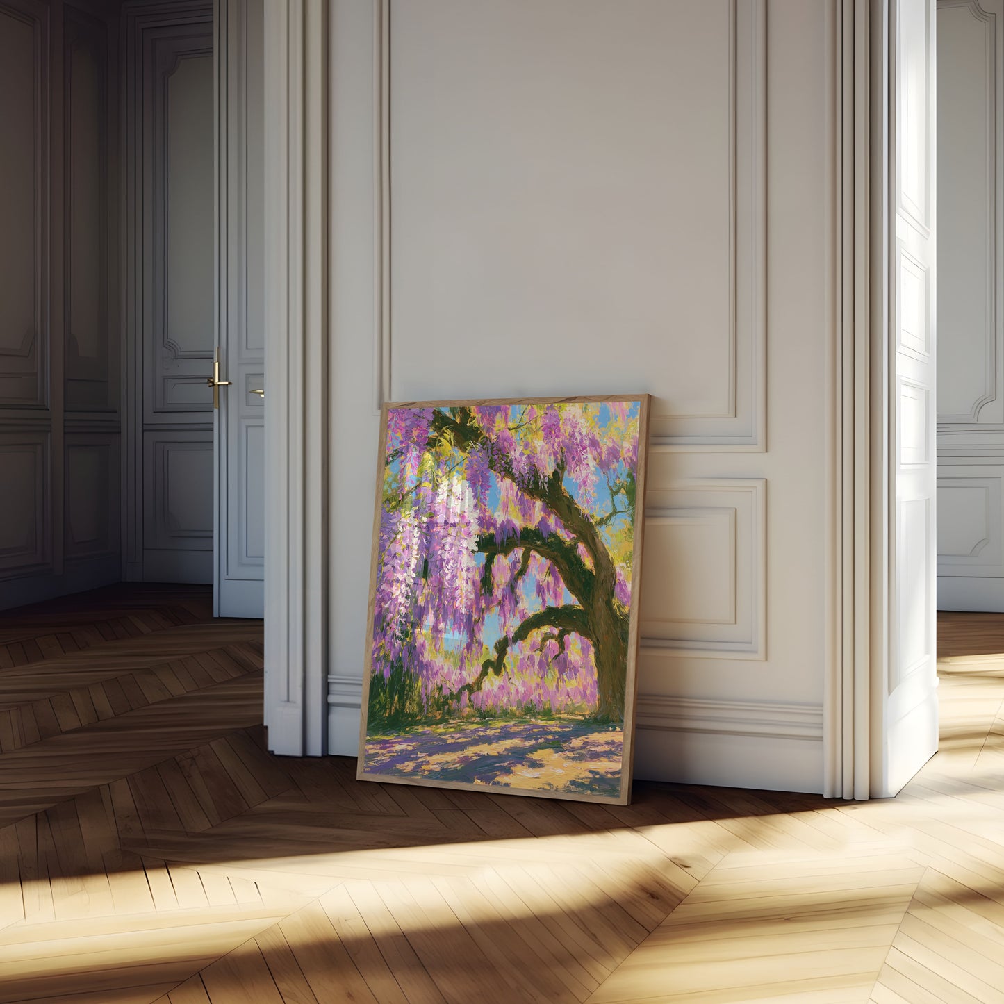 Plakat: Blommende Wisteria