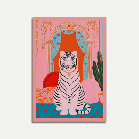 Elegant Royal White Tiger Poster