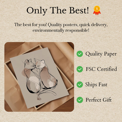 Tender Cat Embrace Poster