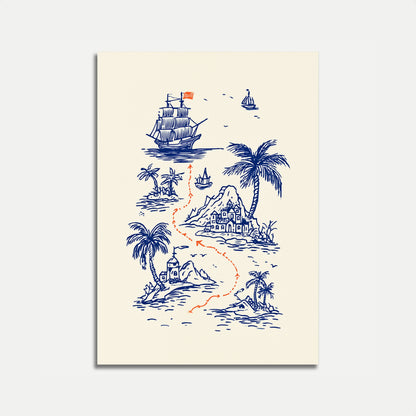 Treasure Map Adventure Poster