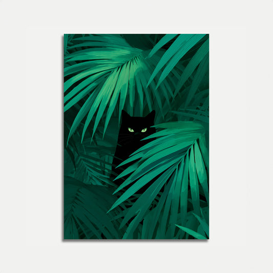 Černá kočka v džungli Plakát