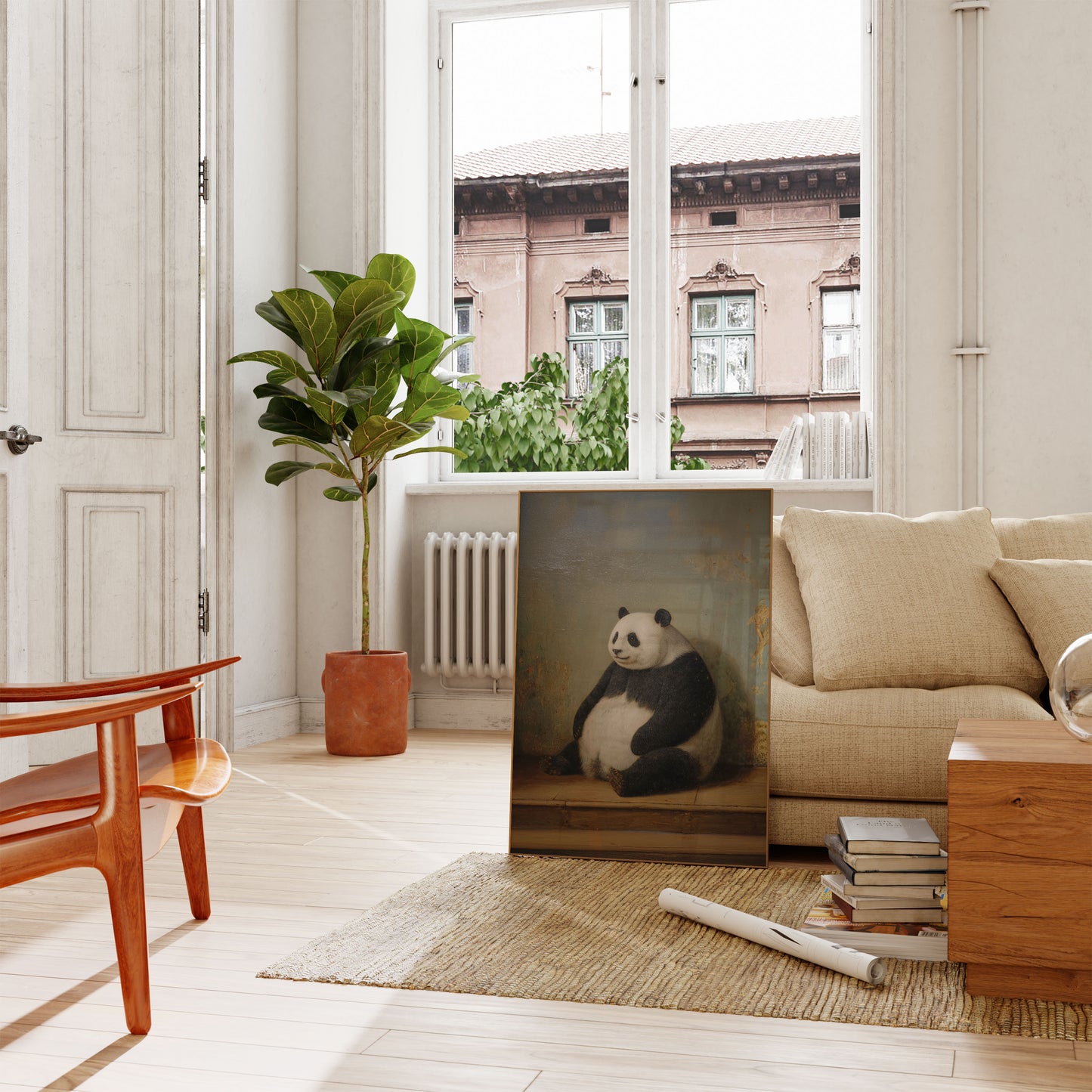 Contemplative Giant Panda Poster