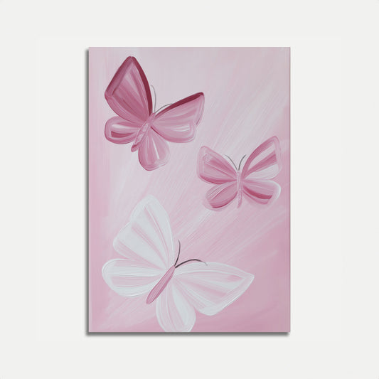 Rosa Schmetterlinge Tanzen Poster