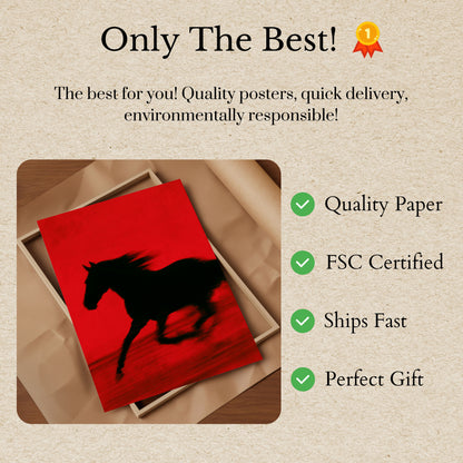 Galloping Horse in Motion Poster