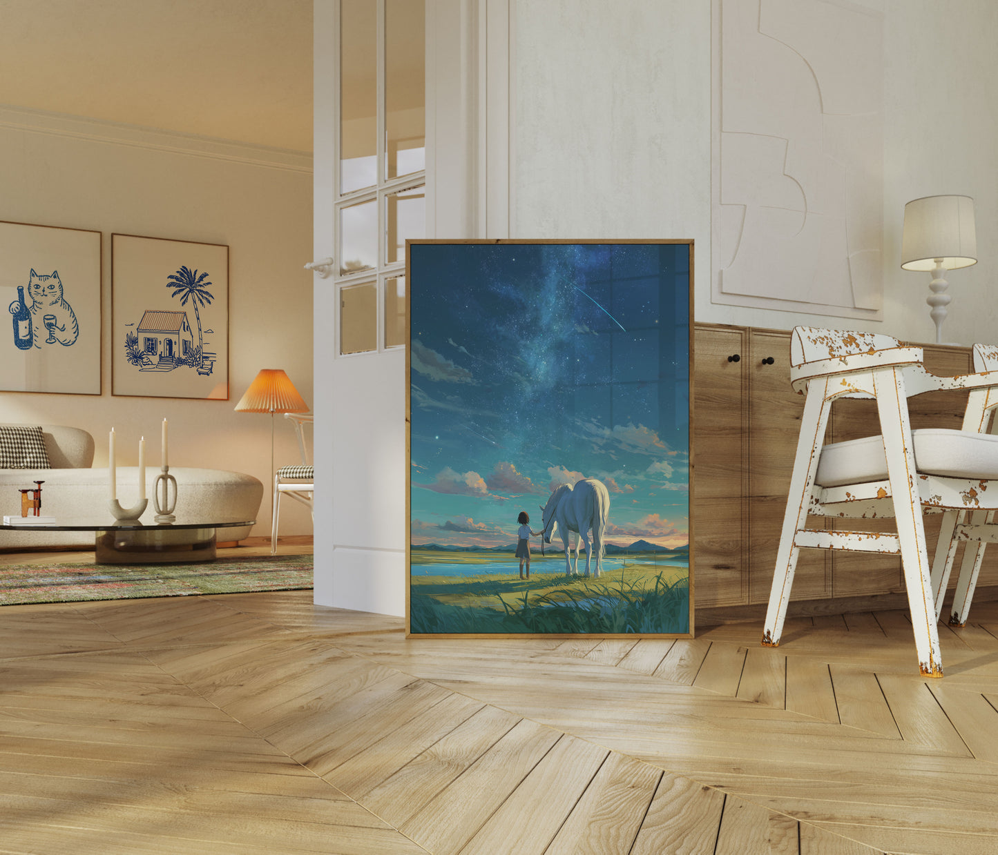 Starry Night Horse Companion Poster