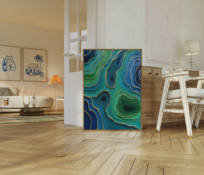 Poster di Paesaggio Topografico Astratto