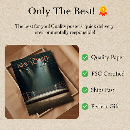 Empty Boxing Ring New Yorker Poster