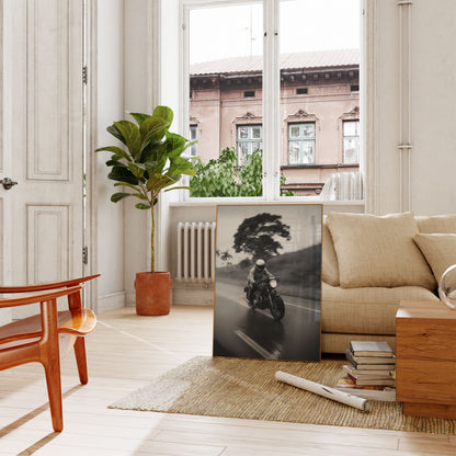 Affiche Vintage de Moto Speed Rider