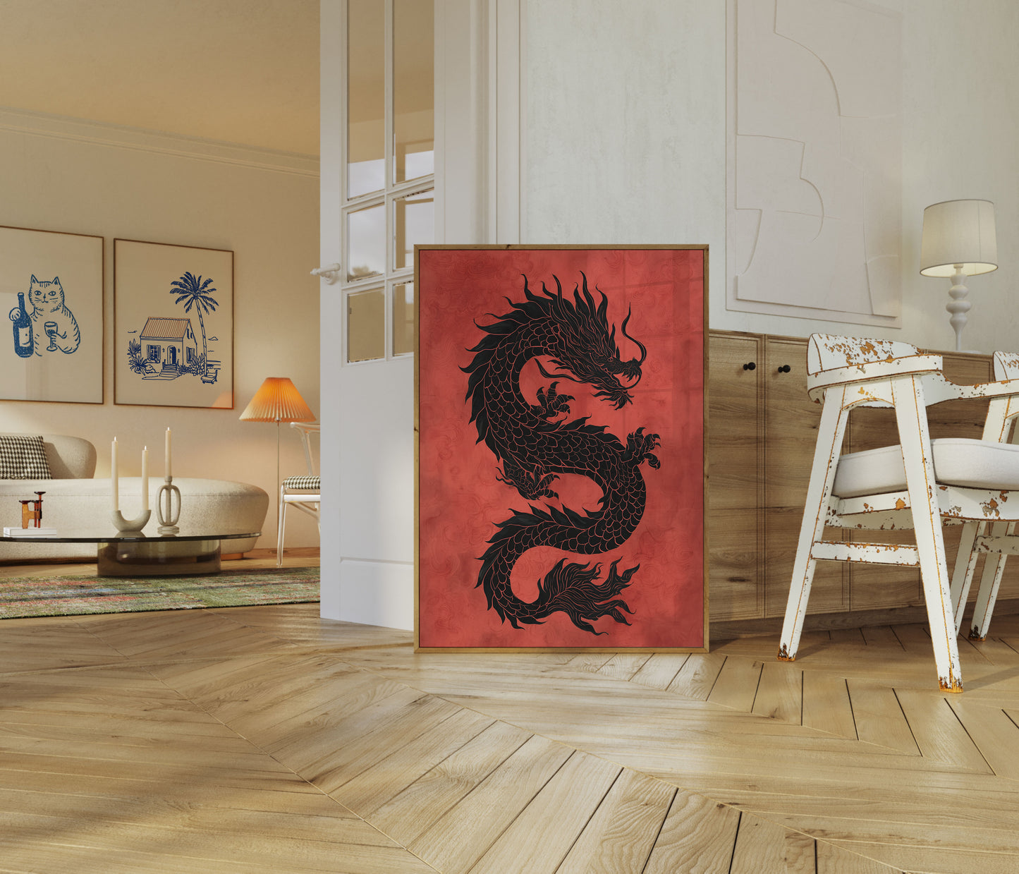 Midnight Dragon Serpent Poster