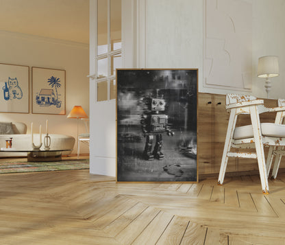 Vintage Retro Robot Plakat