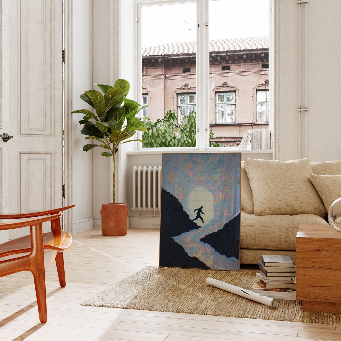 Sprong van Geloof Over Bergen Poster