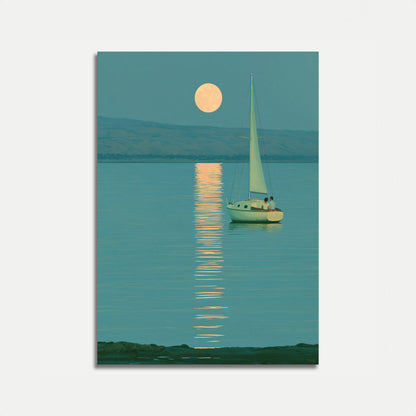 Sejlbåd Måneskin Serenity Plakat