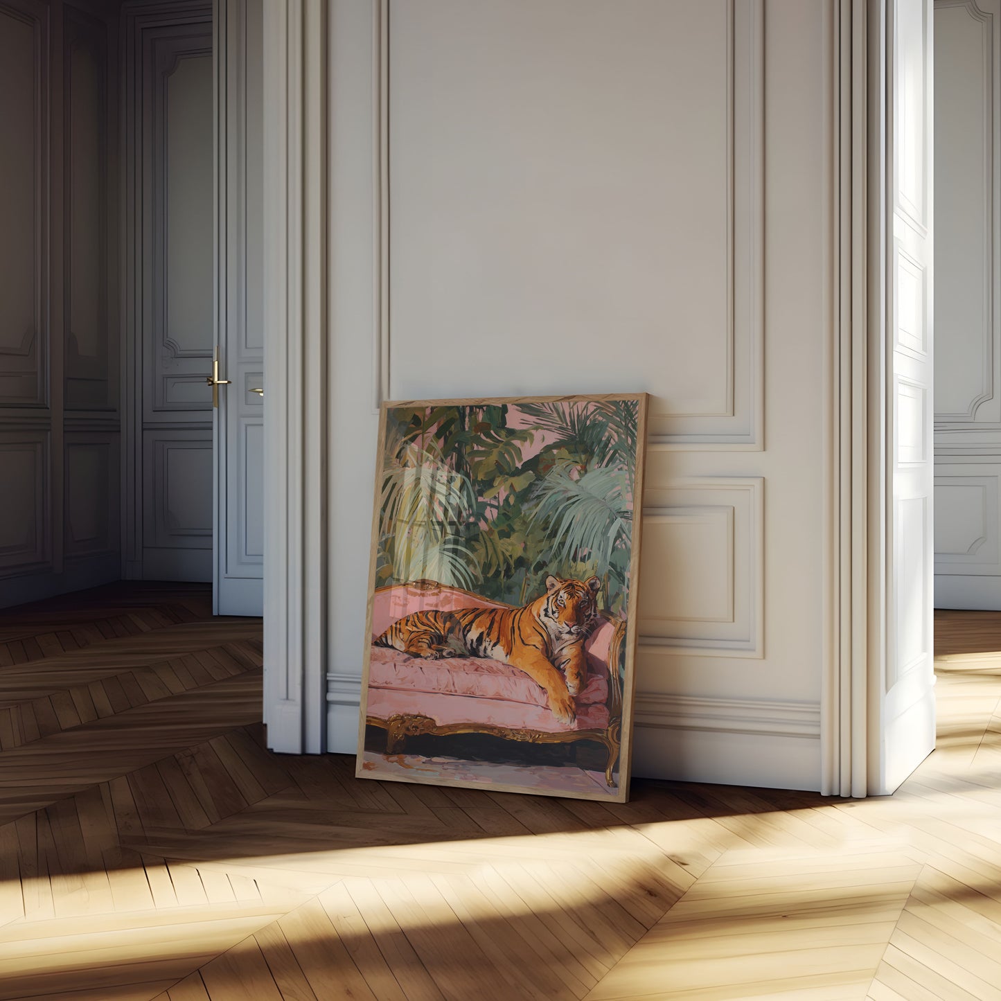 Regal Tiger Pink Lounge Poster