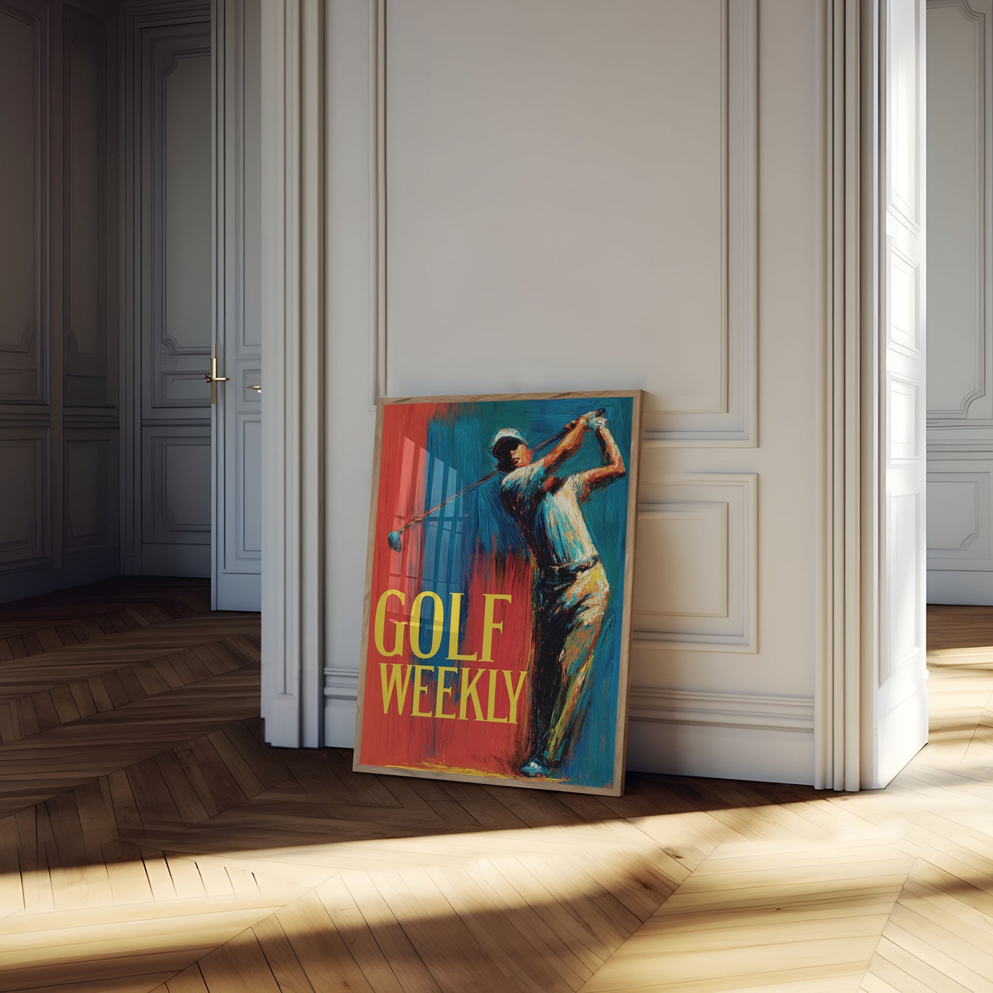 Dynamický golfový swing plakát