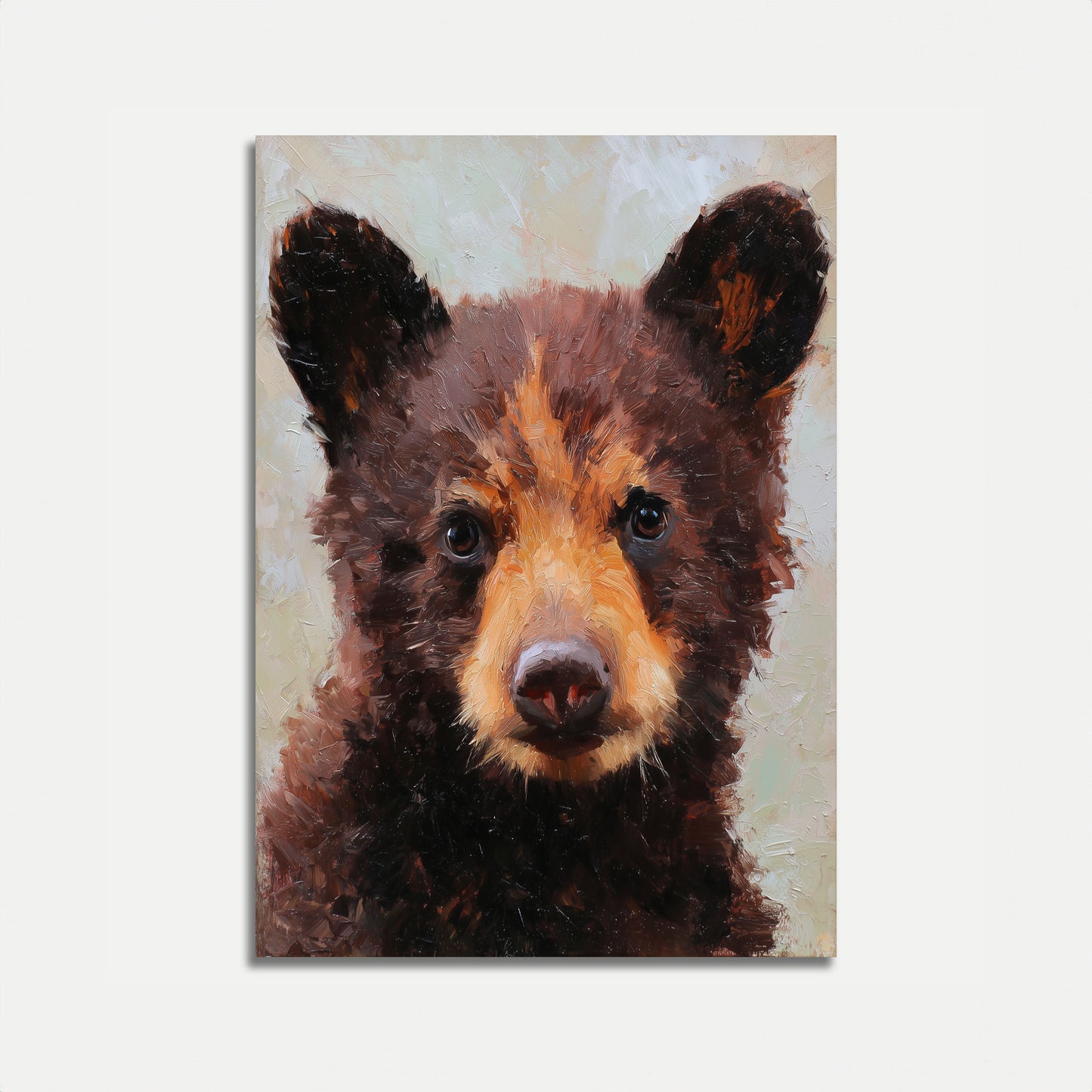 Poster di Dipinto a Olio Ritratto di Orso Nero
