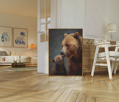 Mother Bear and Cub Poster