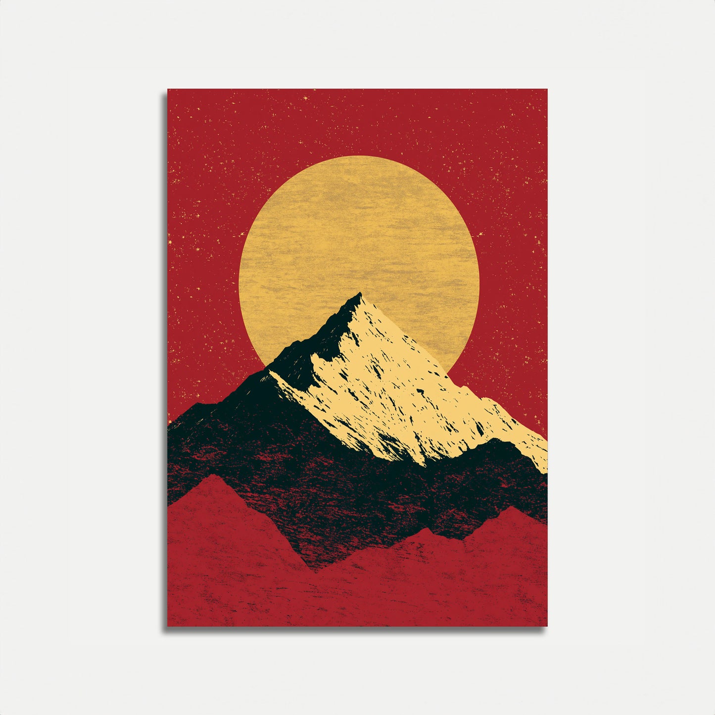 Mountain Peak Golden Sunrise Poster