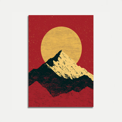 Mountain Peak Golden Sunrise Poster
