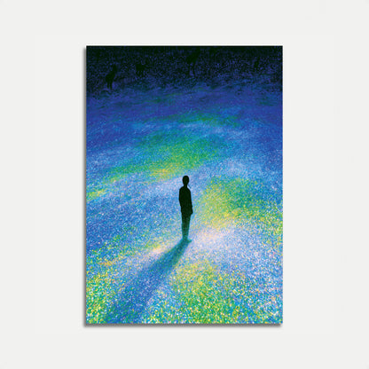 Solitary Figure in Starlight Poster
