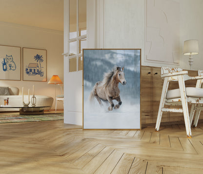 Poster Cavallo Invernale Maestoso